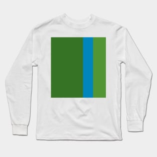 Color Study:  Grass Green, Turkish Blue, Shamrock Long Sleeve T-Shirt